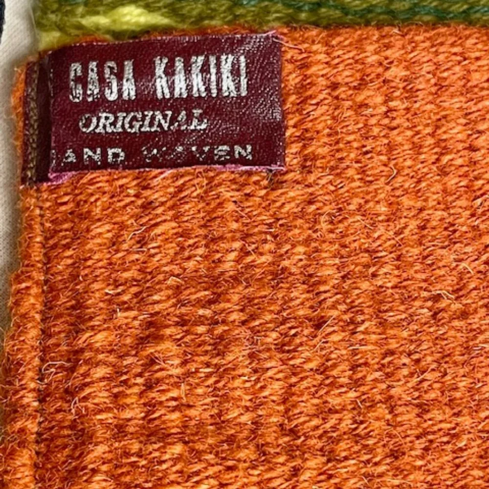 Vintage 70s CASA KAKIKI Hand Woven Native American El Paso Texas Belt Bag Pouch - Picture 6 of 9